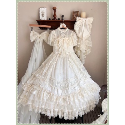 Mademoiselle Pearl Beloved Lily Of The Valley 3.0 Bridal OP with Short Tail Veil(Reservation/4 Colours/Full Payment Without Shipping)